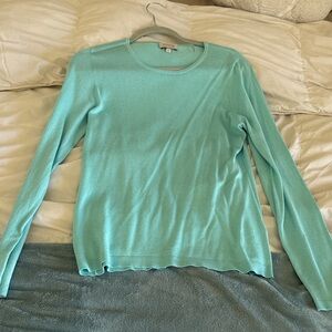 Cashmere Mint Blue Crewneck Sweater